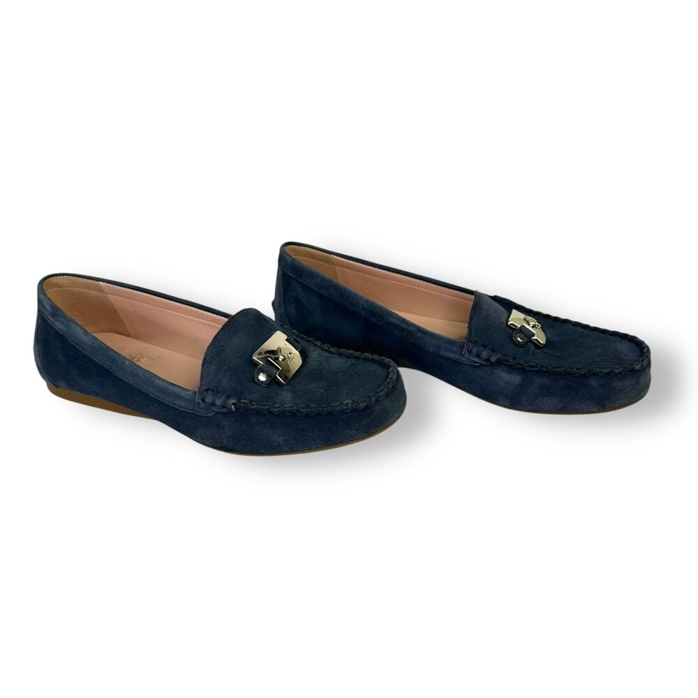 Kate Spade New York Women's Carmen Loafers Size 7.5 B Navy Blue Driving Loafer - Picture 2 of 12